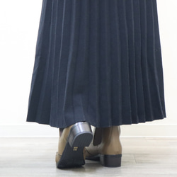 【天然皮革】Wサイドゴア・ウイングチップショートブーツ EEE 5枚目の画像