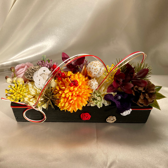 お正月 フラワー アレンジメント アーティフィシャルフラワー 造花