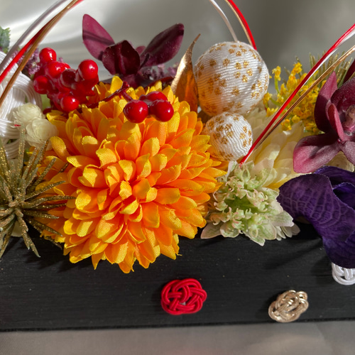 お正月 フラワー アレンジメント アーティフィシャルフラワー 造花