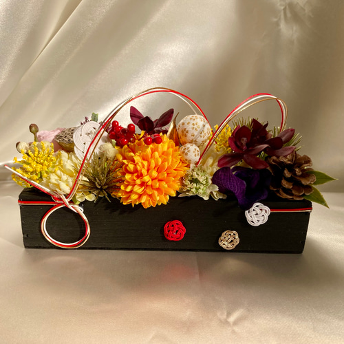 お正月 フラワー アレンジメント アーティフィシャルフラワー 造花