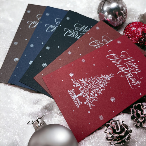 高級感ただよう⭐︎クリスマスカード 5色アソート 10枚セット 高級感ただよう⭐︎クリスマスカード 5色アソート 10枚セット
