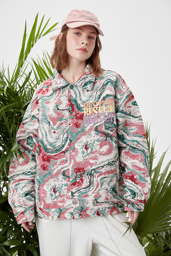 メンズ・レディース兼用・春と秋の新品のカラフルな刺繍ジャケットの上着  20-1318 9枚目の画像