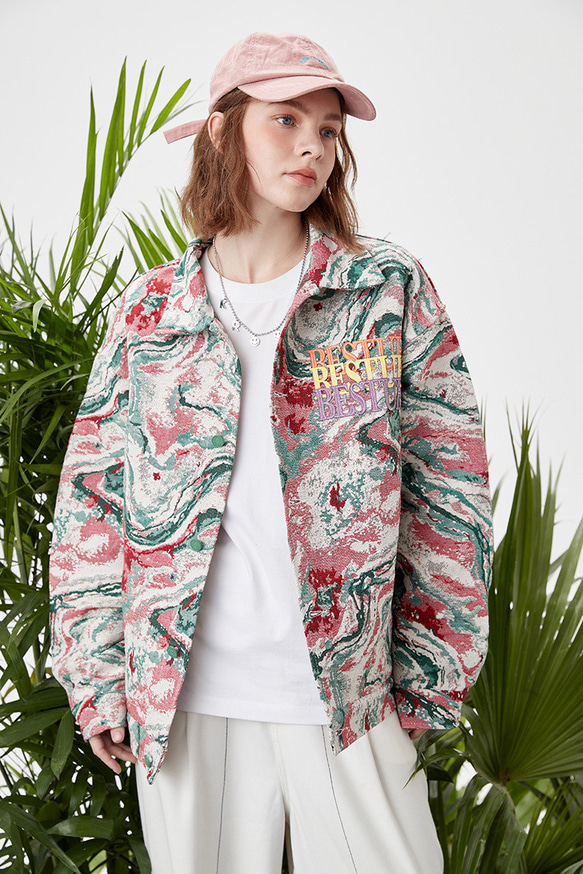 メンズ・レディース兼用・春と秋の新品のカラフルな刺繍ジャケットの上着  20-1318 6枚目の画像