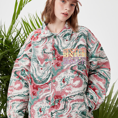 メンズ・レディース兼用・春と秋の新品のカラフルな刺繍ジャケットの上