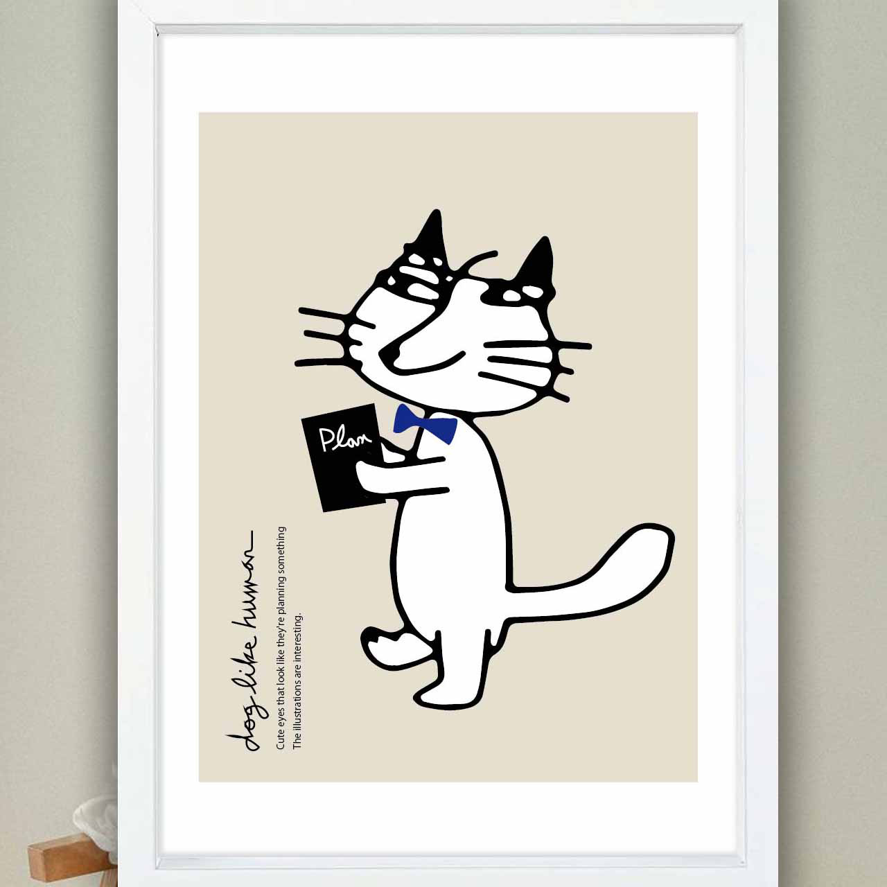 Plan  犬　イラスト　ポスター　A4 A3 A2 A1　アートポスター　アート/sei/検索　新着順　2281