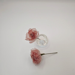 ＜1本から＞　薔薇のヘアアクセサリー　アメリカンフラワー/ディップアート 12枚目の画像