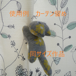 ねこクリップ（ねこばさみ）　桜　黒　シンプルタイプ　カーテン留め　写真立て 8枚目の画像