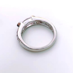 マーキス ライトピンク 高炭素ダイヤモンド キラキラ ゴージャス リング ラグジュアリー パヴェ 指輪 7枚目の画像