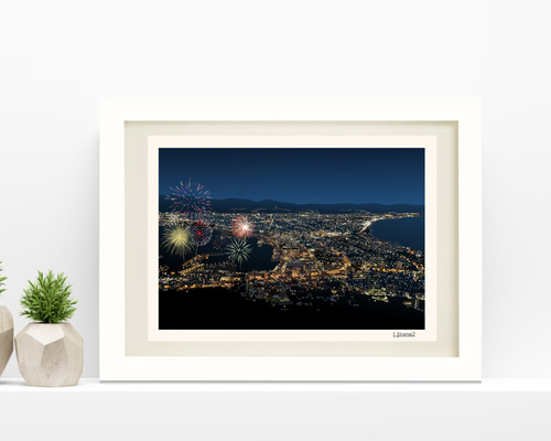 A4サイズ「函館山の夜景」 絵画 hiroma2 通販 17007089｜Creema