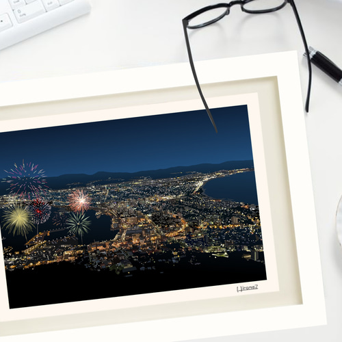 A4サイズ「函館山の夜景」 絵画 hiroma2 通販 17007089｜Creema(クリーマ)