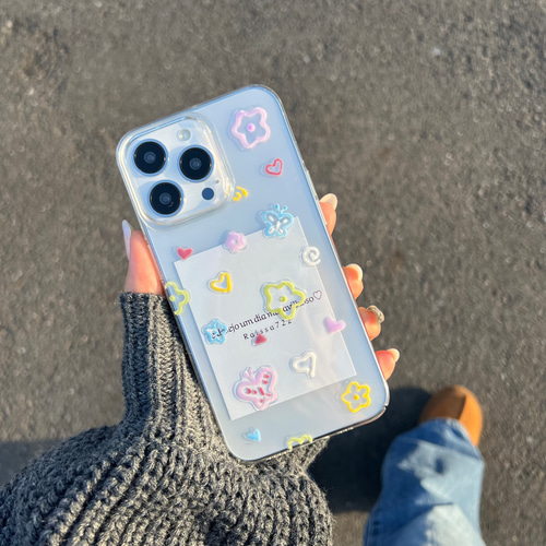 R109おえかきケース クリアケース iPhone全機種対応 iPhoneケース