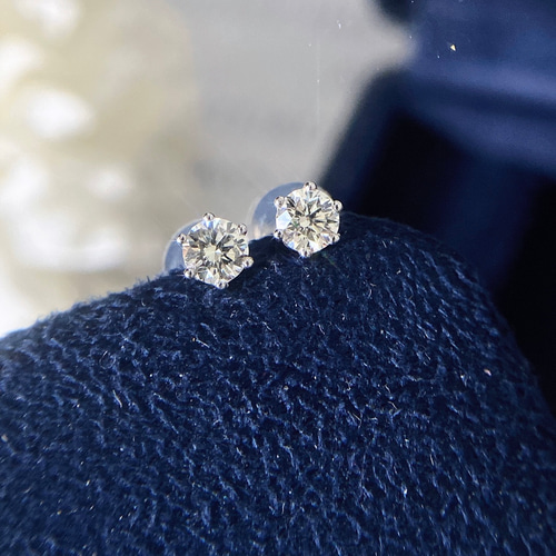 天然ダイヤモンドピアス0.31ct k18 ピアス（スタッド・一粒） パール  