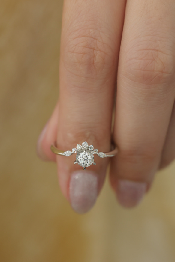 天然ダイヤモンドリング0.292ct k18 指輪・リング パール大好き(購入前  