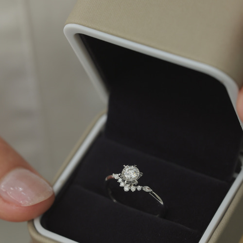 天然ダイヤモンドリング0.292ct k18 指輪・リング パール大好き(購入前  