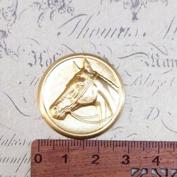 BEHOLD− 馬 コイン 1個 真鍮製 アメリカ製 パーツ スタンピング ヴィンテージ風 6枚目の画像