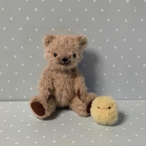 * vintage bear ❀ お世話が好きな 優しい クマさん Organic Humming Bear With A Lamp [ caramel natu