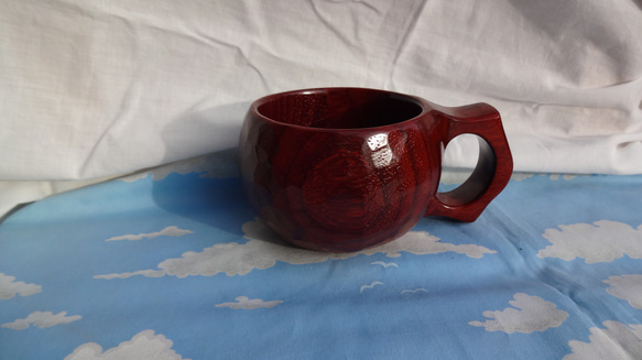 紫檀の一木彫りコーヒーカップ. 15枚目の画像
