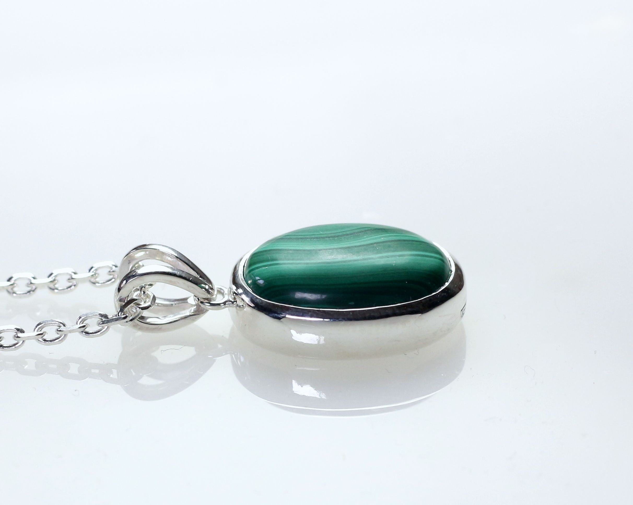 Sv925 マラカイトペンダント 16.84ct