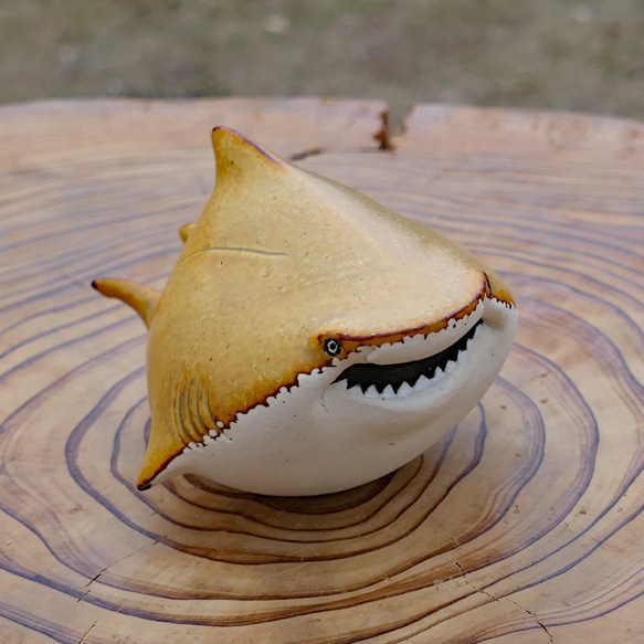 サメの置物 サメ 置物 Wooden diving Shark | WiZOO YOU