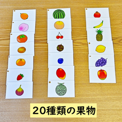 シンプルな野菜・果物の名前カード 2枚目の画像
