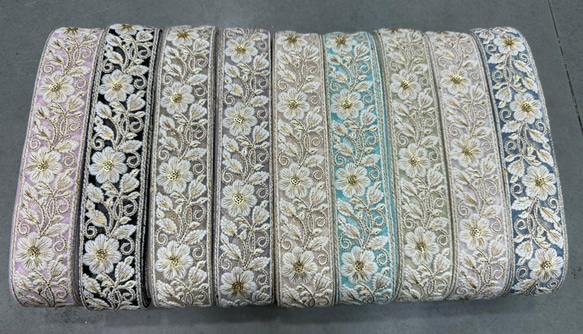 【送料無料】 インド刺繍リボン　1m✖︎30種類　合計30m✨ 7枚目の画像
