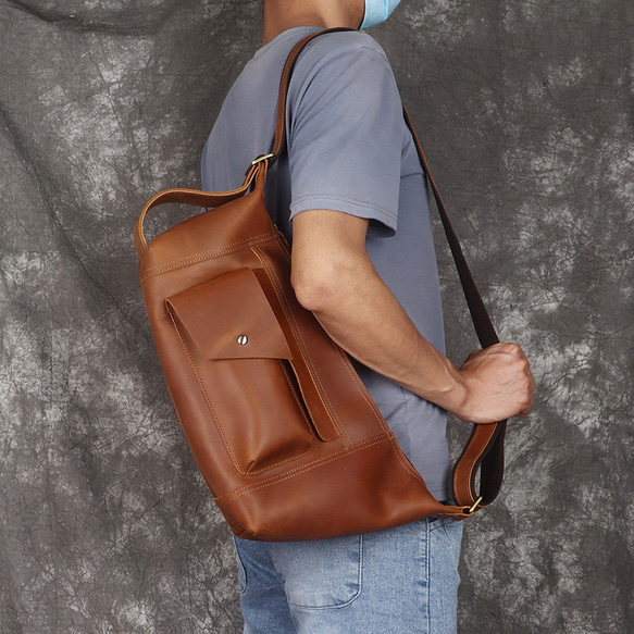 本革 チェストバッグ レザー ショルダーバッグ メンズ オートバイバッグ 牛革ボディバッグ彼氏友達父の日誕生日プレゼント 本革 メンズ ショルダーバッグ バッグ 旅行バッグ