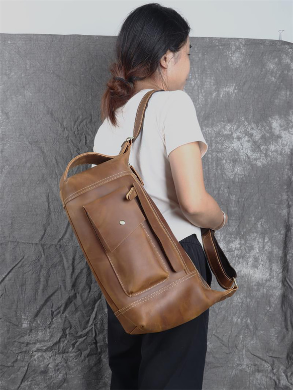 本革 チェストバッグ レザー ショルダーバッグ メンズ オートバイバッグ 牛革ボディバッグ彼氏友達父の日誕生日プレゼント 本革 メンズ ショルダーバッグ バッグ 旅行バッグ