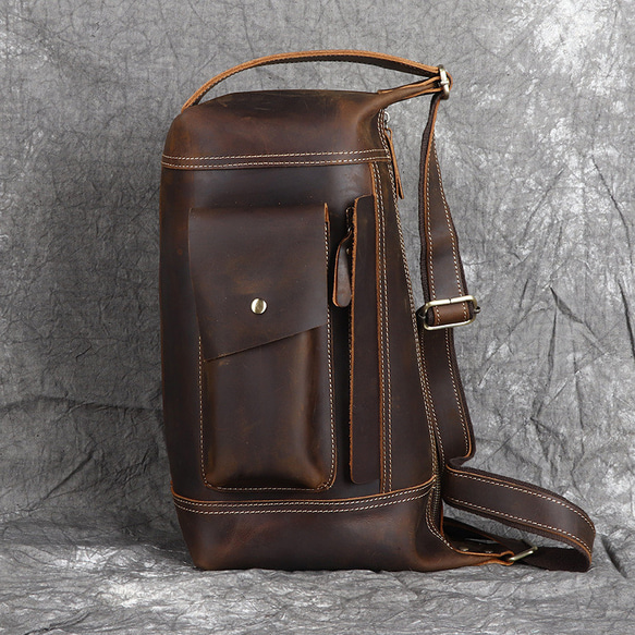 本革 チェストバッグ レザー ショルダーバッグ メンズ オートバイバッグ 牛革ボディバッグ彼氏友達父の日誕生日プレゼント 本革 メンズ ショルダーバッグ バッグ 旅行バッグ