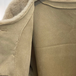 温かくふわふわ柔らかい上質フェークファーショートジャケット（アイボリーベージュ）23035 14枚目の画像