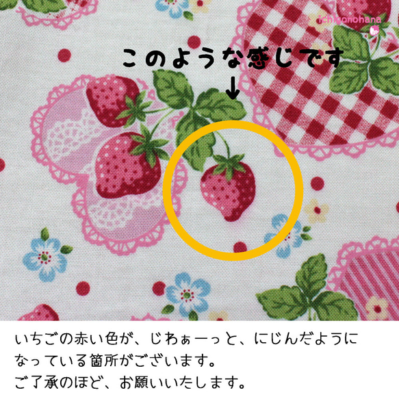 大きめレッスンバッグ『ハートいちご♥くすみピンク』ｋ2548　入園入学　 3枚目の画像