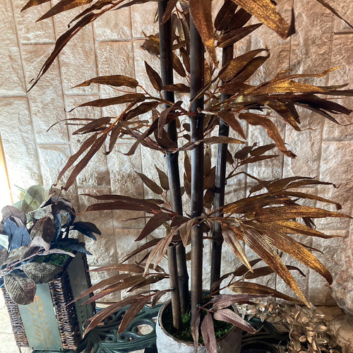 光触媒　人工観葉植物　ウォールグリーン　フェイクグリーン　斑入り黒竹9050 光触媒 人工観葉植物 ウォールグリーン フェイクグリーン 斑入り黒竹