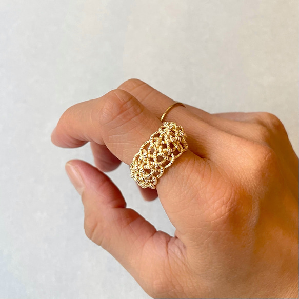 Cocoonリング（ゴールド）水引アクセサリー 指輪・リング U-yuu