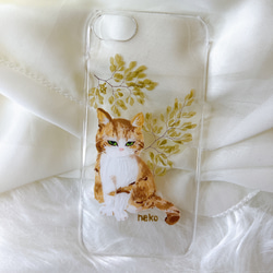 【全機種対応】世界にひとつ。似顔絵×押し花のスマホカバー 5枚目の画像