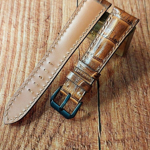 BREITLING クロコダイルレザーベルト ベージュ BREITLING クロコダイルレザーベルト ベージュ BREITLING クロコダイル