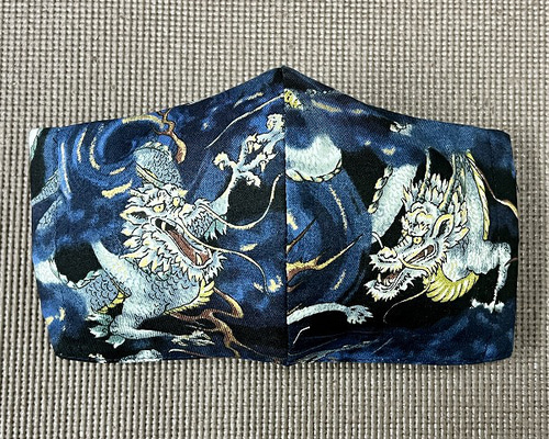 のぼり龍 昇り竜 登り龍 ブルー 吸汗速乾 蒸れない Mサイズ 2層