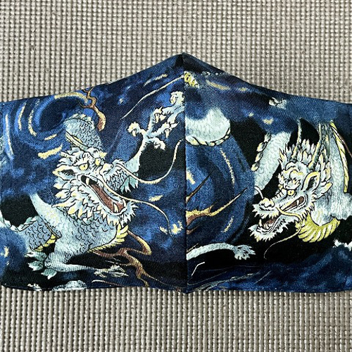 のぼり龍 昇り竜 登り龍 ブルー 吸汗速乾 蒸れない Mサイズ 2層
