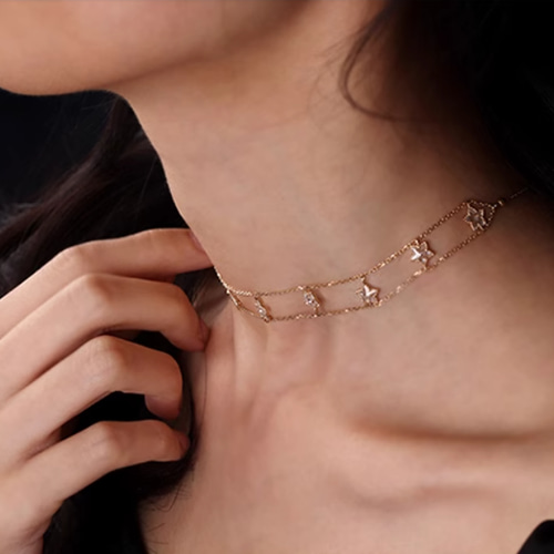 14金 モアサナイト choker チョーカーネックレス K14