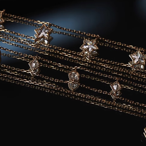 14金 モアサナイト choker チョーカーネックレス K14 ラグジュアリー