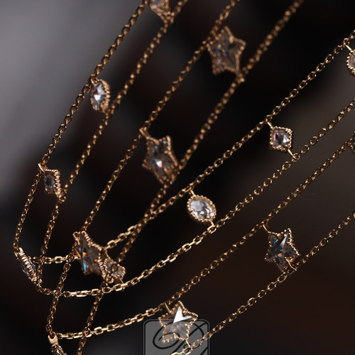 14金 モアサナイト choker チョーカーネックレス K14 ラグジュアリー