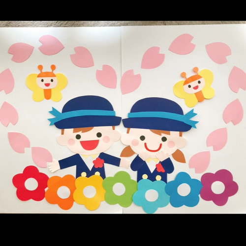 ☆春 桜ハート壁面☆卒園 入園 進級☆幼稚園 保育園 病院などに☆4月