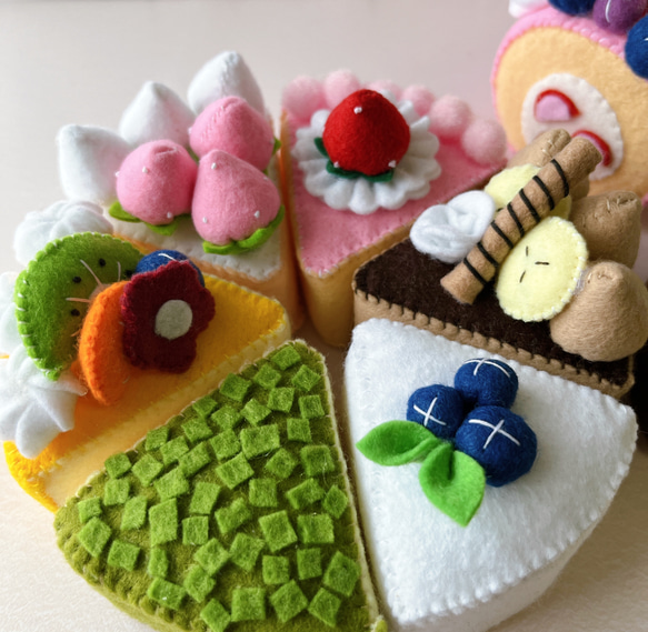 フェルトケーキセット☆いろんなケーキ詰め合わせセット 2枚目の画像