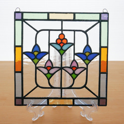 ステンドグラスパネル コーヒー 15cm その他インテリア雑貨 nobuo