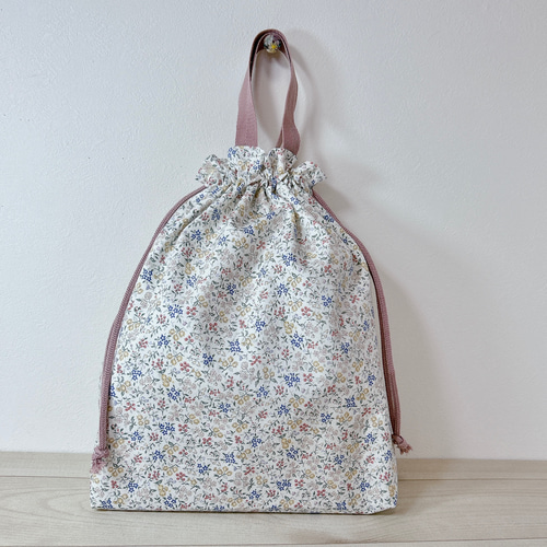 さくらんぼヌビ　レッスンバッグ　上靴袋　お着替え袋　セット ヌビさくらんぼレッスンバッグ オプションで上履き入れ・お