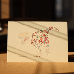 「ティラノサウルス」ポストカード２枚セット 2枚目の画像