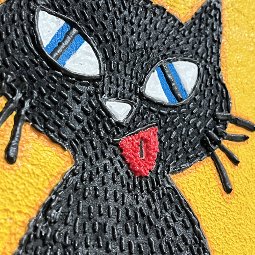 アート kim03 猫 絵画 イラスト インテリア小物 原画 立体アート アート kim03 猫 絵画 イラスト インテリア小物 原画 立体アート