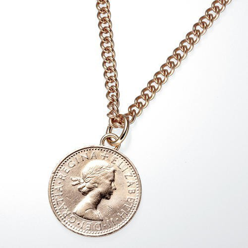 6ペンスコインペンダント  {ピンクゴールド仕上！}