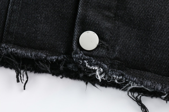 レディース*メンズ両用·レトロなバリのゆったりデニムジャケット黒ジャケット 20-1328 16枚目の画像