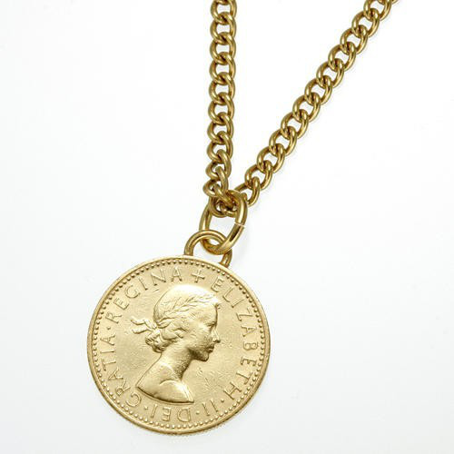 純金仕上!6ペンスコインペンダント