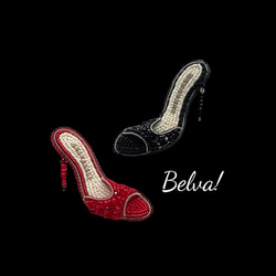 FENDI ビーズ刺繍 ハイヒールサンダル ビーズ刺繍のブローチ -3Dハイヒール- pumps ブローチ Belva! 通販