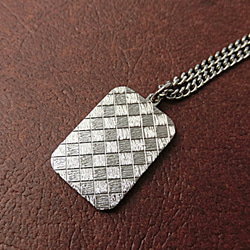 『限定1本』　純チタン製ダイヤカットプレートネックレス（チタン） *Aタイプ 1枚目の画像